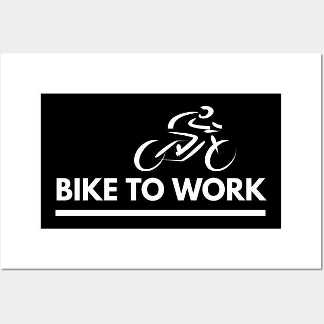 BIKE TO WORK National Bike Month 2018 Wall Art by studiokrk